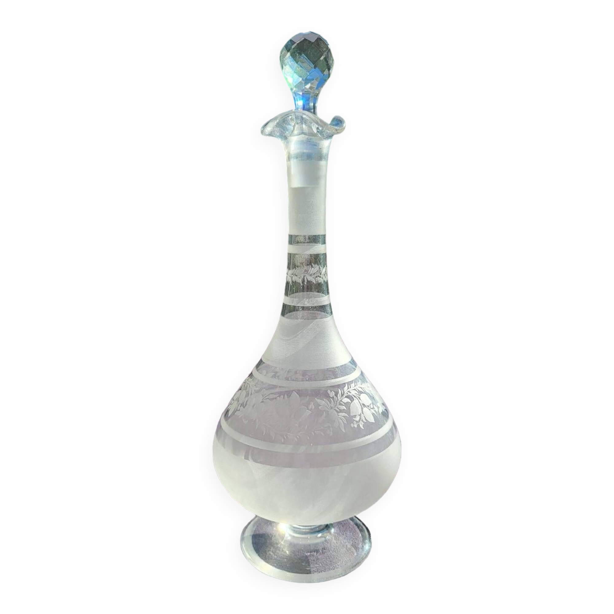 19th century muslin glass carafe