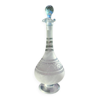 19th century muslin glass carafe
