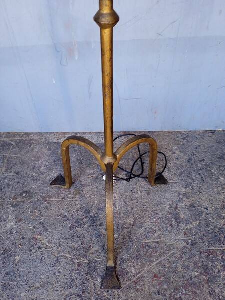 Brutalist beaten iron floor lamp ep 1940/50