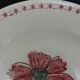 Set de 4 assiettes vintage en faïence crème fleurs 1950 1960