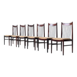 Helge Sibast set of six dining chairs in rosewood Denmark 1960