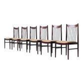 Ensemble de six chaises de salle à manger en palissandre par Helge Sibast, Danemark, 1960