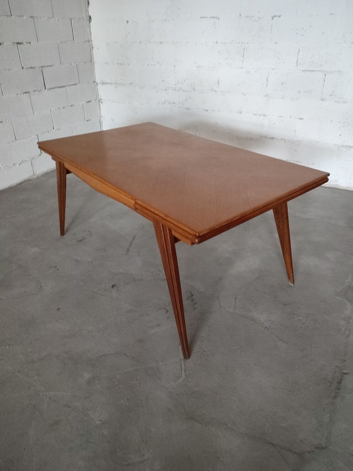 Vintage compass foot dining table