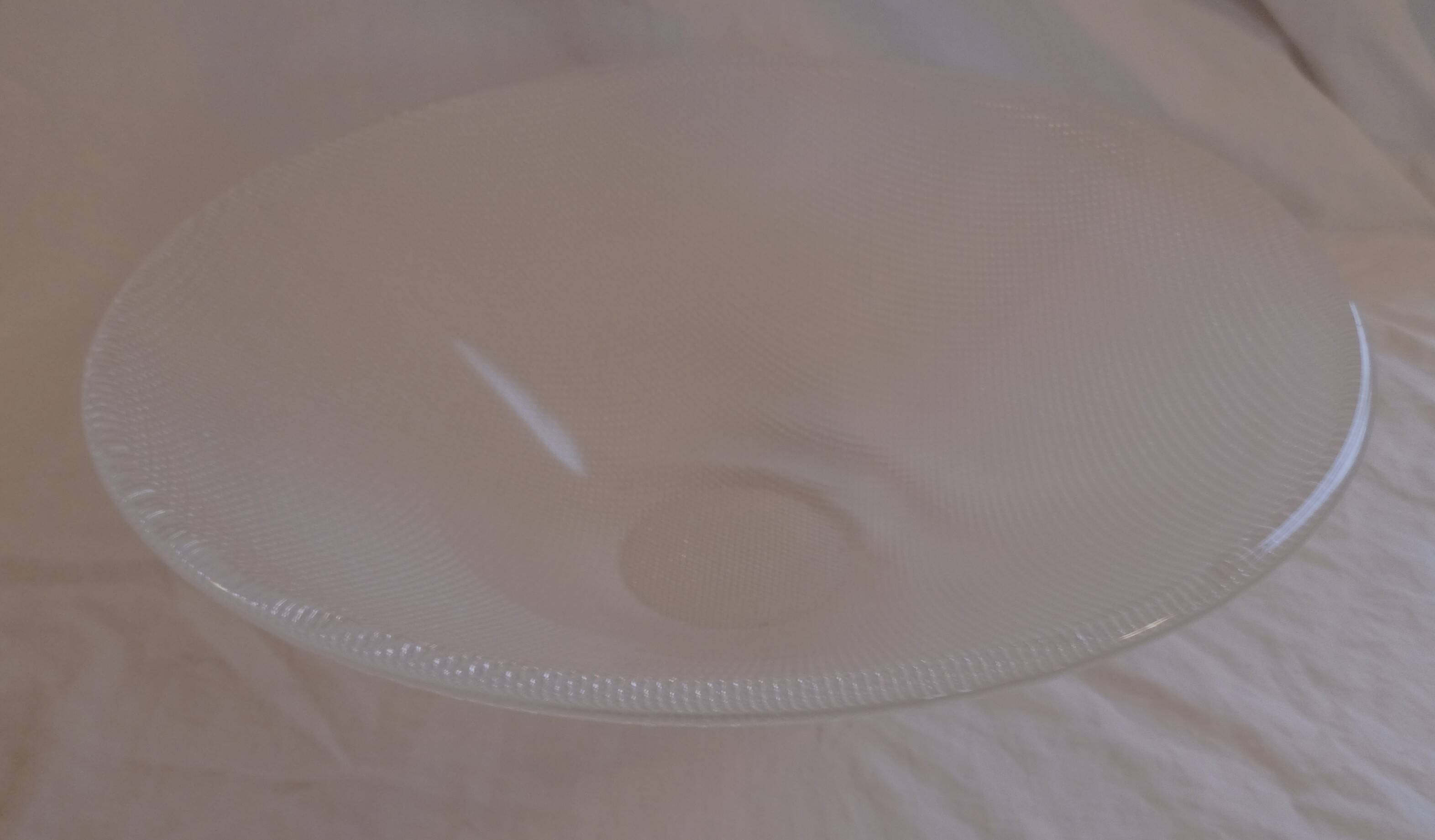 HOLMGAARD SCANDINAVIAN DESIGN / LARGE COUPE SALAD BOWL 70's glassware