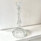 Thick molded glass candle holder