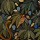 Painted canvas, or decorative panel, "The Lost Paradise". Contemporary.