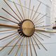 Wall lamp sun in brass and frosted glass (3 available), 1950