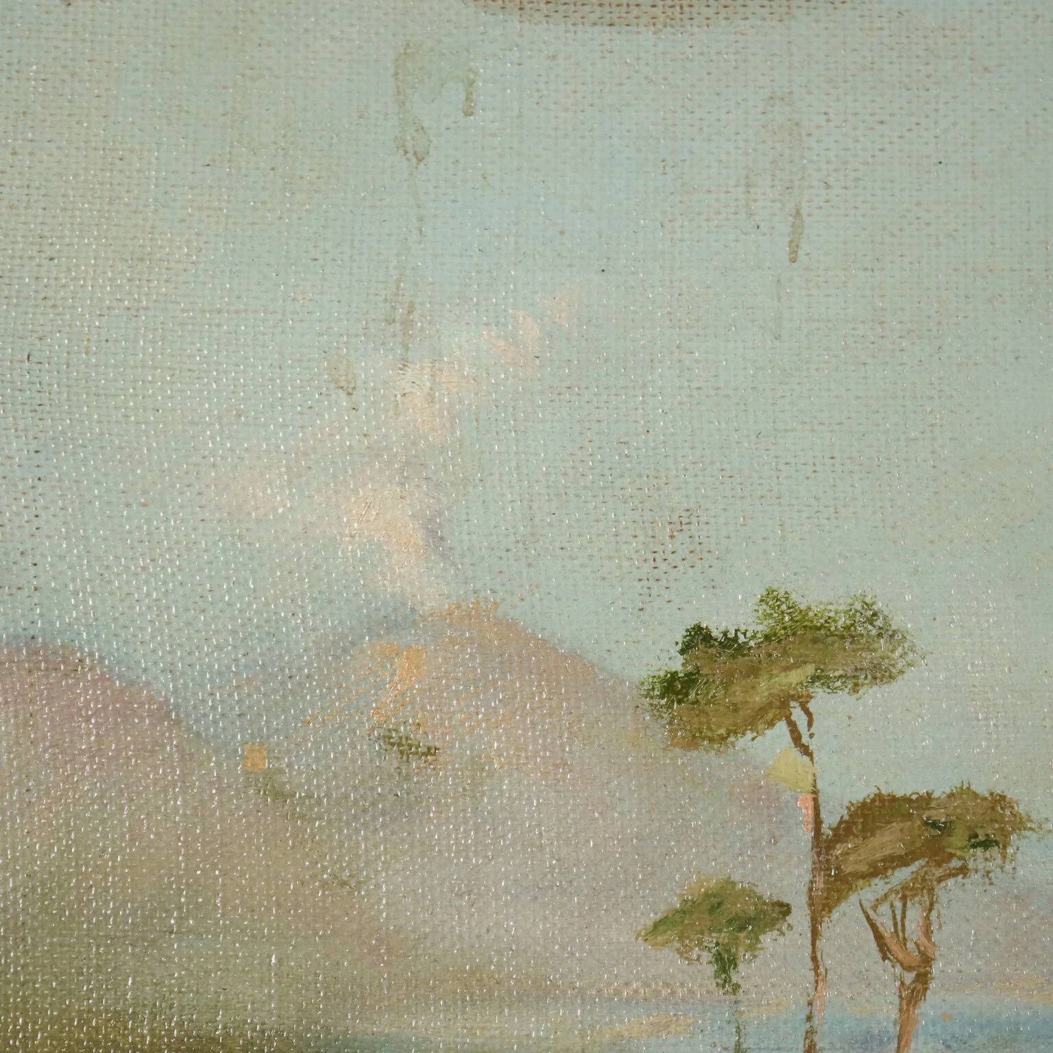 Ancient painting "The Neapolitan Tarantella" oil on canvas 19th century