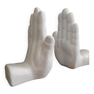 Bookend, hands, ceramics.