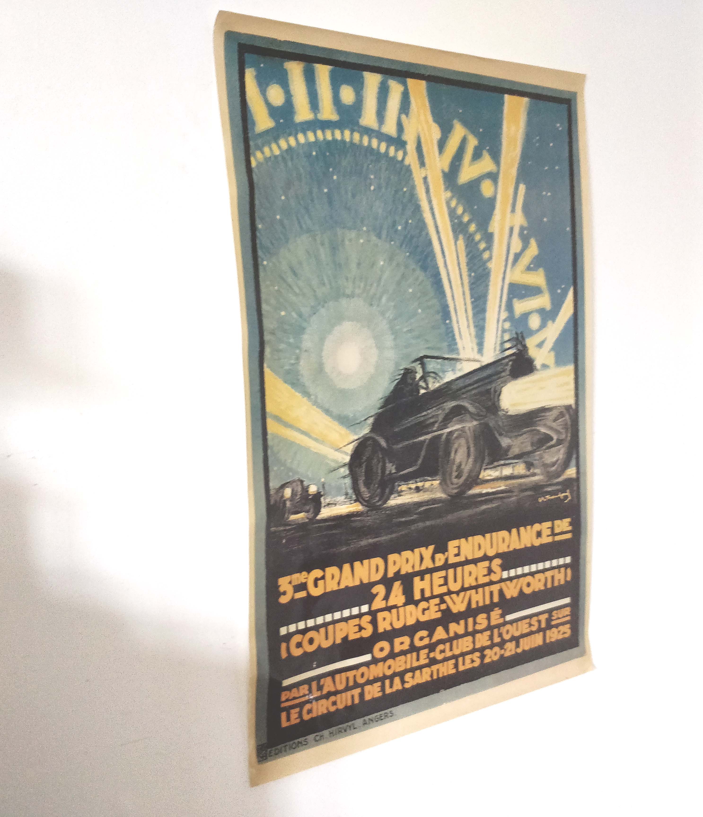 24-hour poster of Le Mans Automobiles 1925