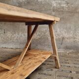 Old work table kitchen island bar table oak