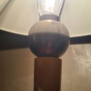 matt black liner desk lamp in wood and metal 49x32 electric ok