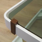 Glass coffee table, Italian design, 1970s, manufactured in Italy