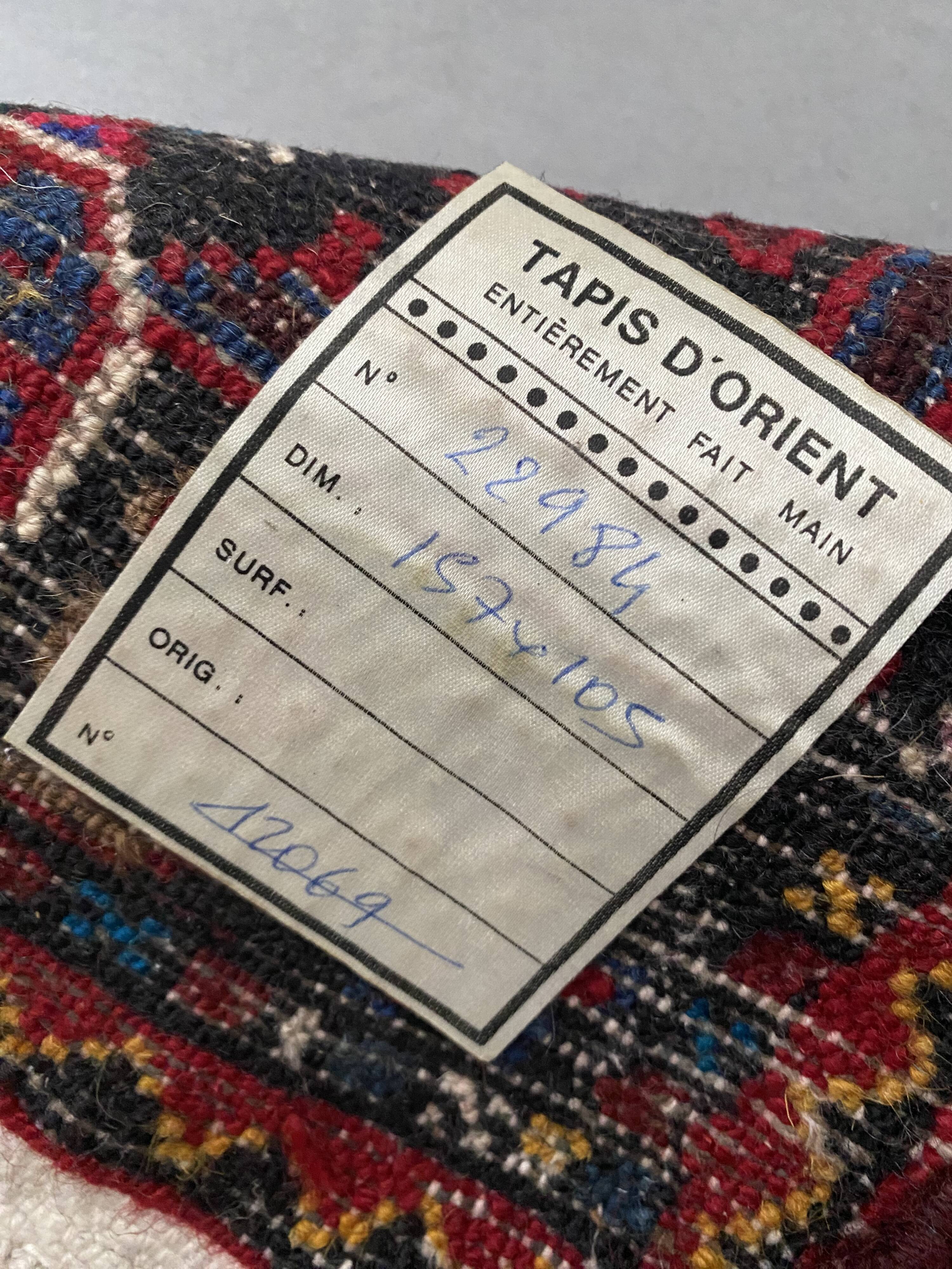 Oriental carpet old handmade wool, 157x105 cm