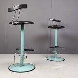 Post modern italian bar stools, 1980s -set of 2