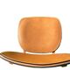 Pair of Scandinavian wood and leather chairs, Circa 1960