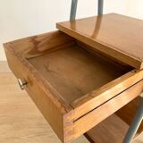 Pair of vintage boarding school bedside tables