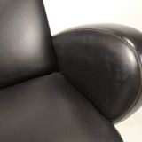 Vintage armchair skaï black