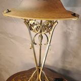 Lampe art nouveau bronze ciselée ancienne pied style majorelle