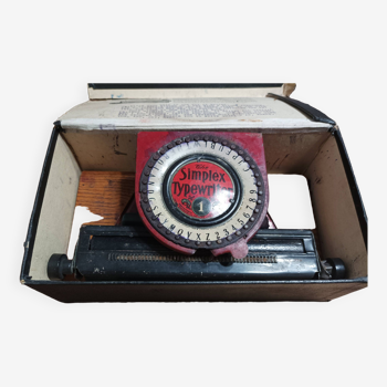 Toy simplex typewriter toy typewriter early 1900 with its original box