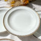 4 hollow plates porcelain white gilded limoges lafarge & c