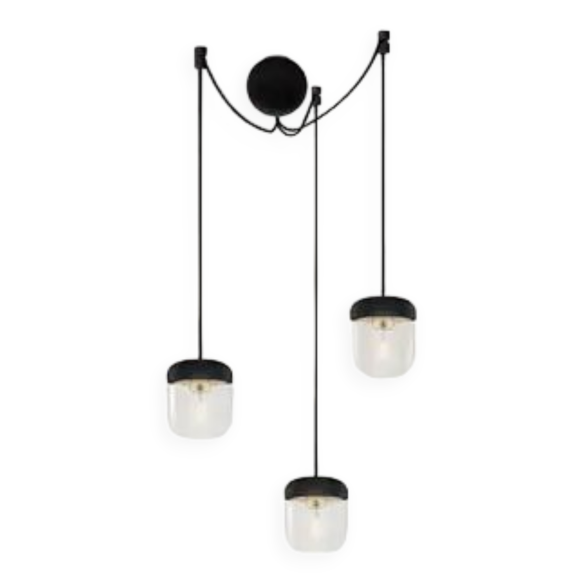 Umage Acorn Cannonball Pendant Lamp Black 3 Lamps