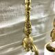 Pair of 1-light bronze sconces and Louis XV style stamps