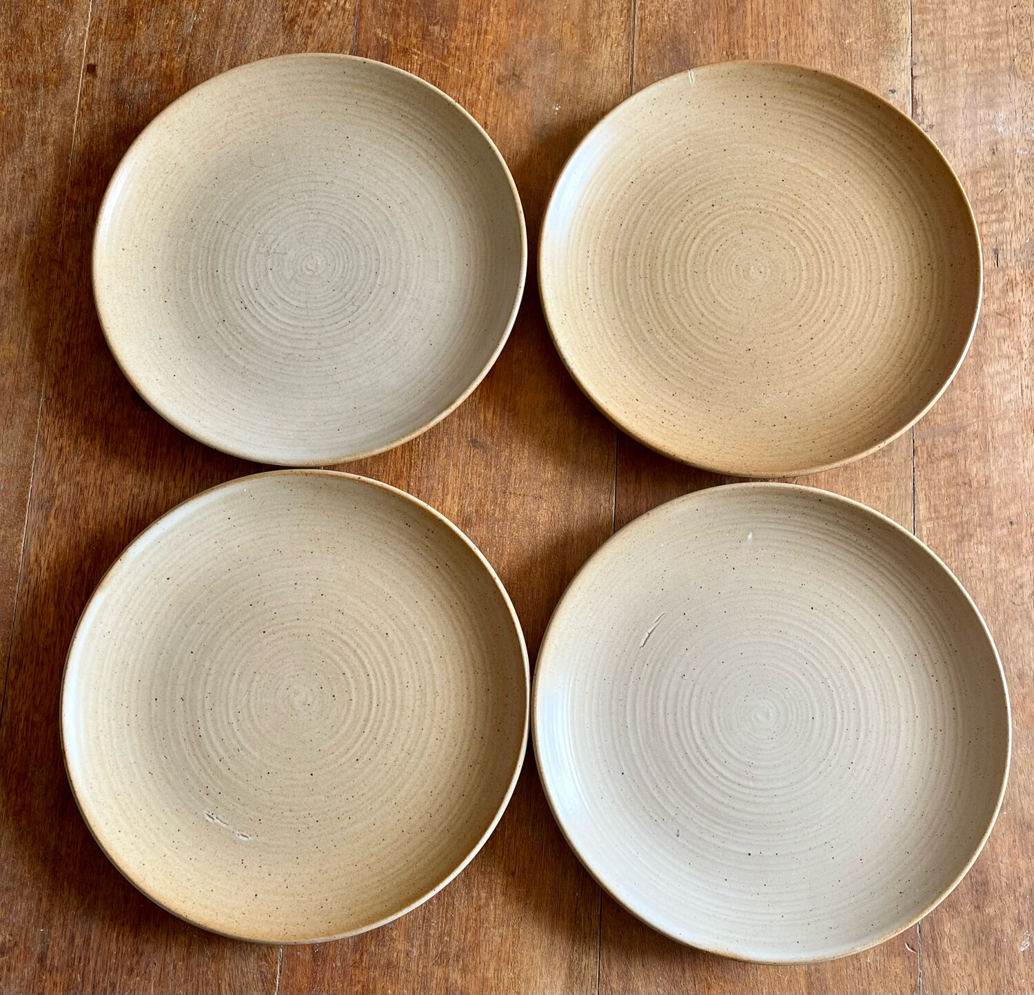 Set of 4 vintage stoneware plates