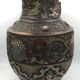 Asian cloisonné bronze vase with floral decoration, 19th century