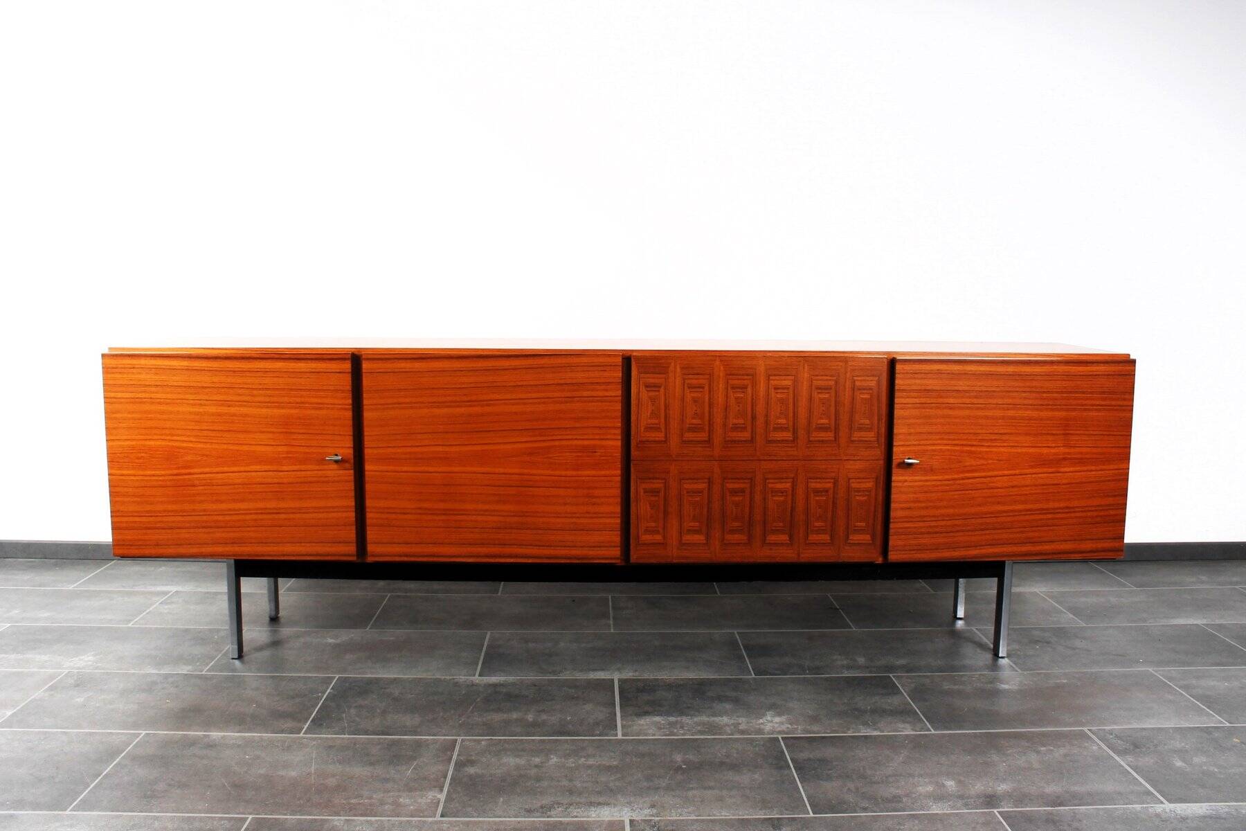 Vintage rosewood veneer sideboard by Musterring International, 1960s