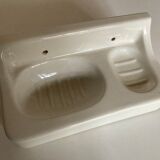 Bathroom door art deco ceramic soap holder