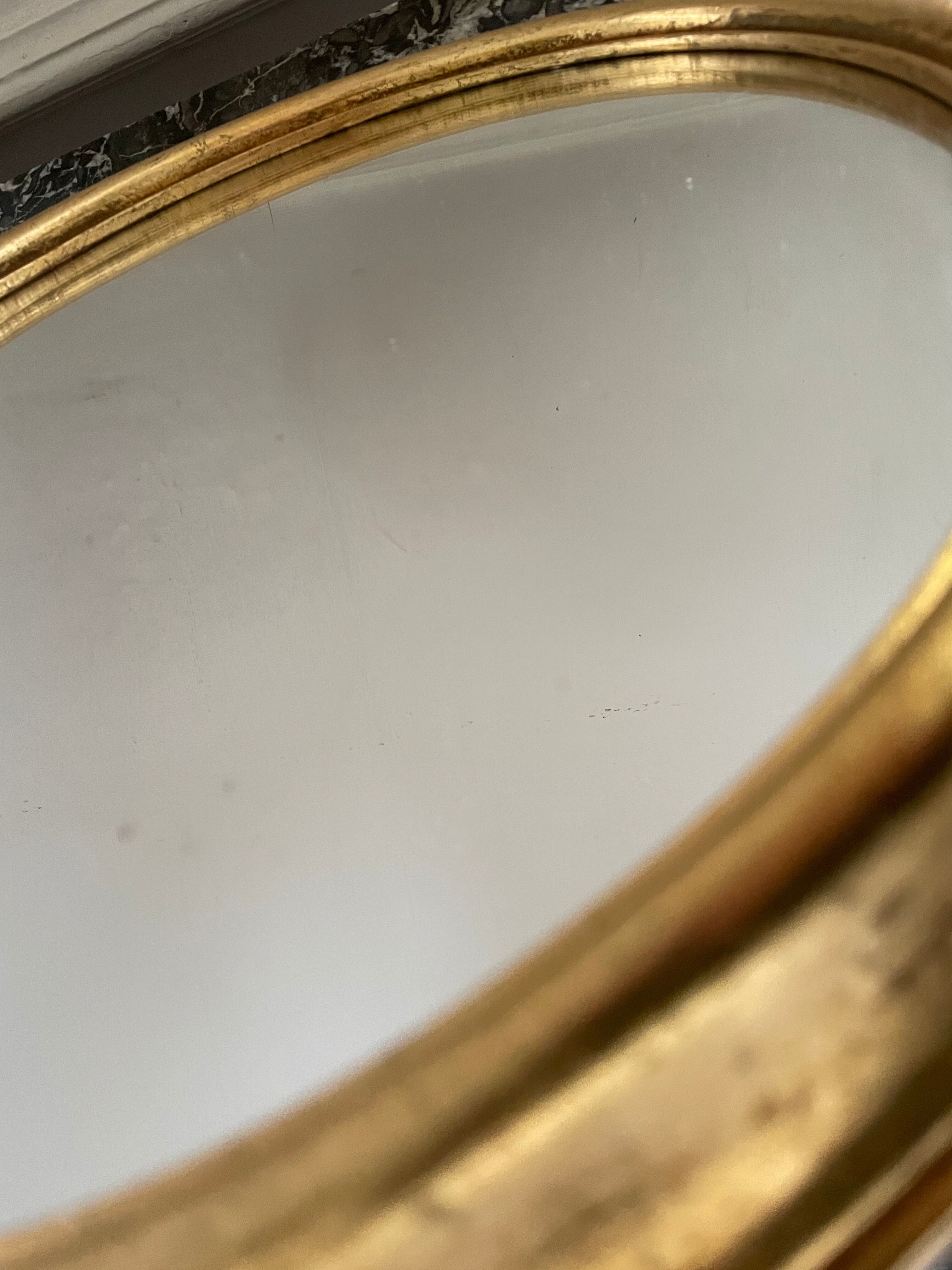 Oval Gold Mirror 1960 31x39cm