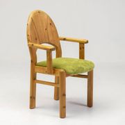 The Modern Scandinavian Oregon Pine Mid-Modern Dining Set - 4 Accent Chairs and 2 Armchairs