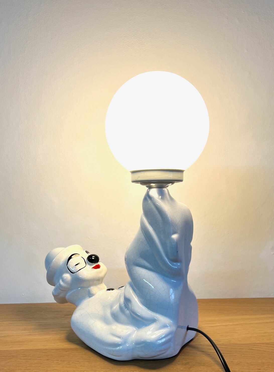 Clown lamp - ceramic - vintage - 70s