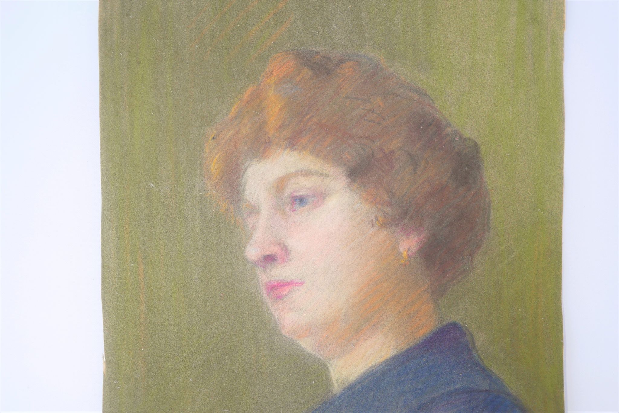 Portrait au pastel vintage