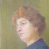 Vintage pastel portrait