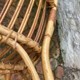 Lot de 10 chaises en rotin vintage