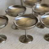 Set of 6 vintage ice cream bowls by Guy Degrenne from the 1980s.