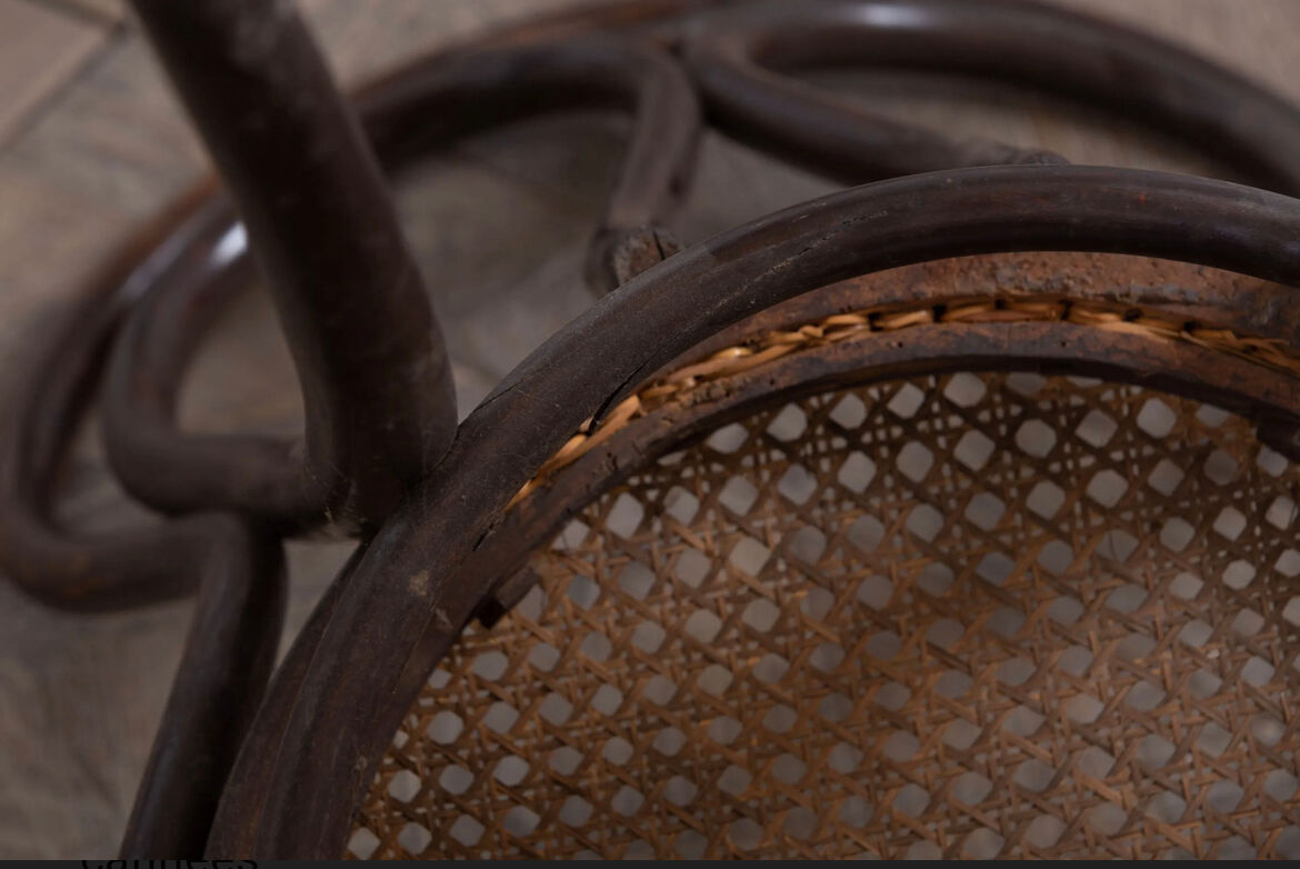 Suite de 6 chaises de bistrot par Josef Hofmann en cannage