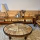 Oval coffee table Raymonde Leduc, 60s