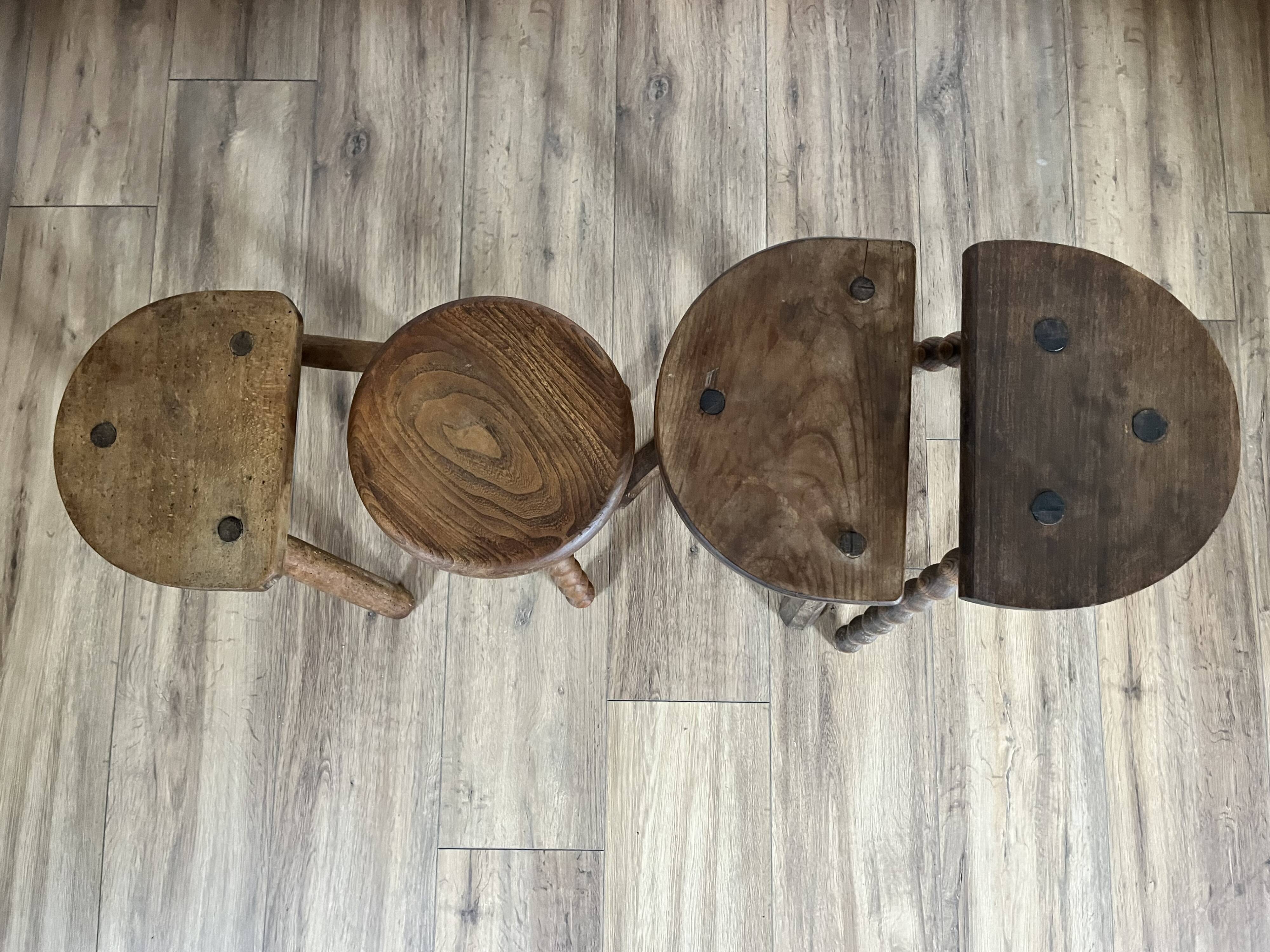 Set of 4 mismatched stools