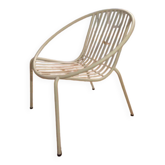 White metal armchair