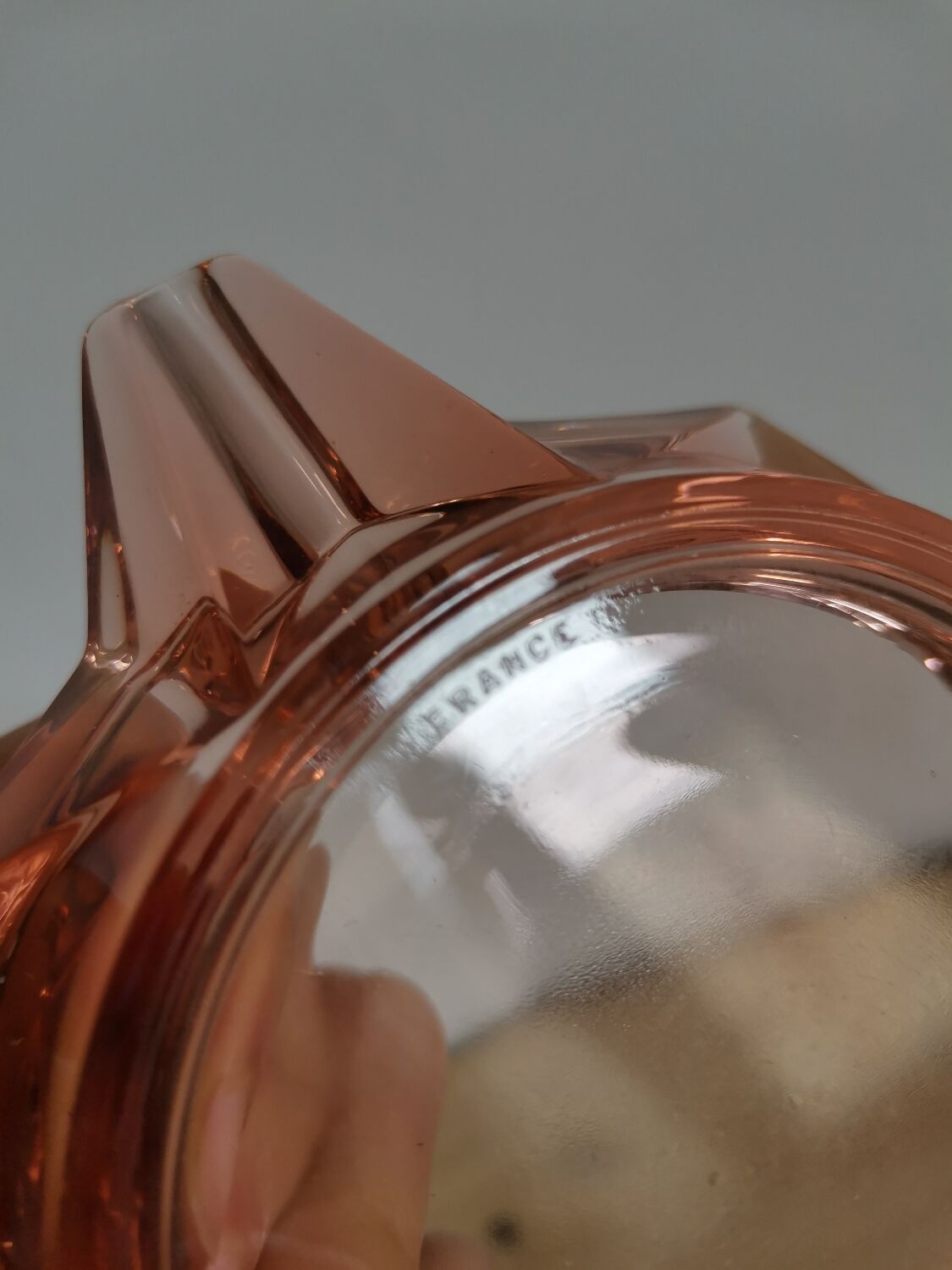 Vintage molded glass ashtray France