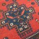 Hand-knotted afchari carpet Iran 132x143cm