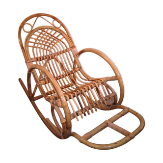 Rocking chair rotin enfant