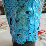 Ceramic vase in turquoise lava.