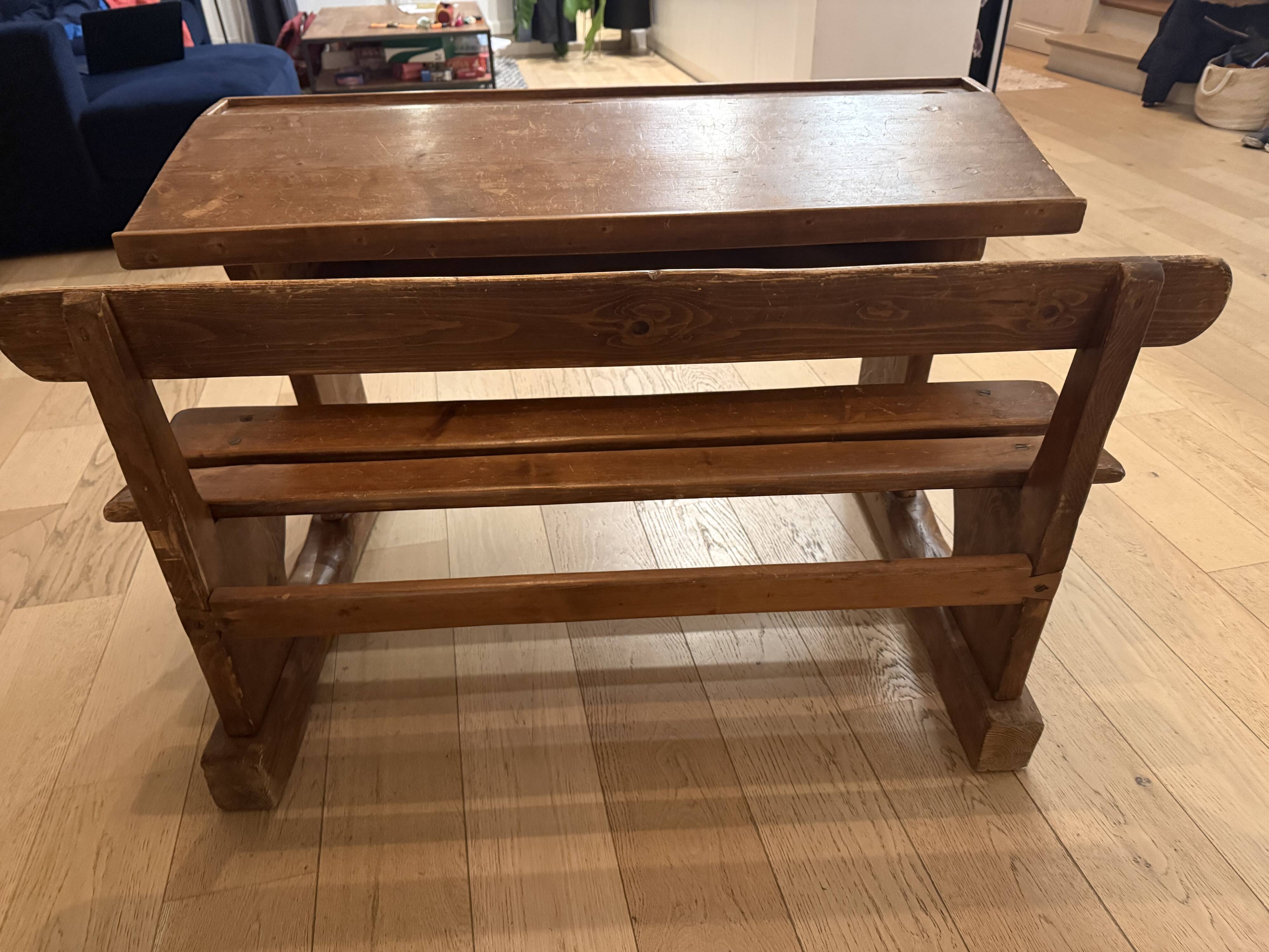 Oak school desk