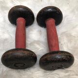 Ancient cast iron dumbbells
