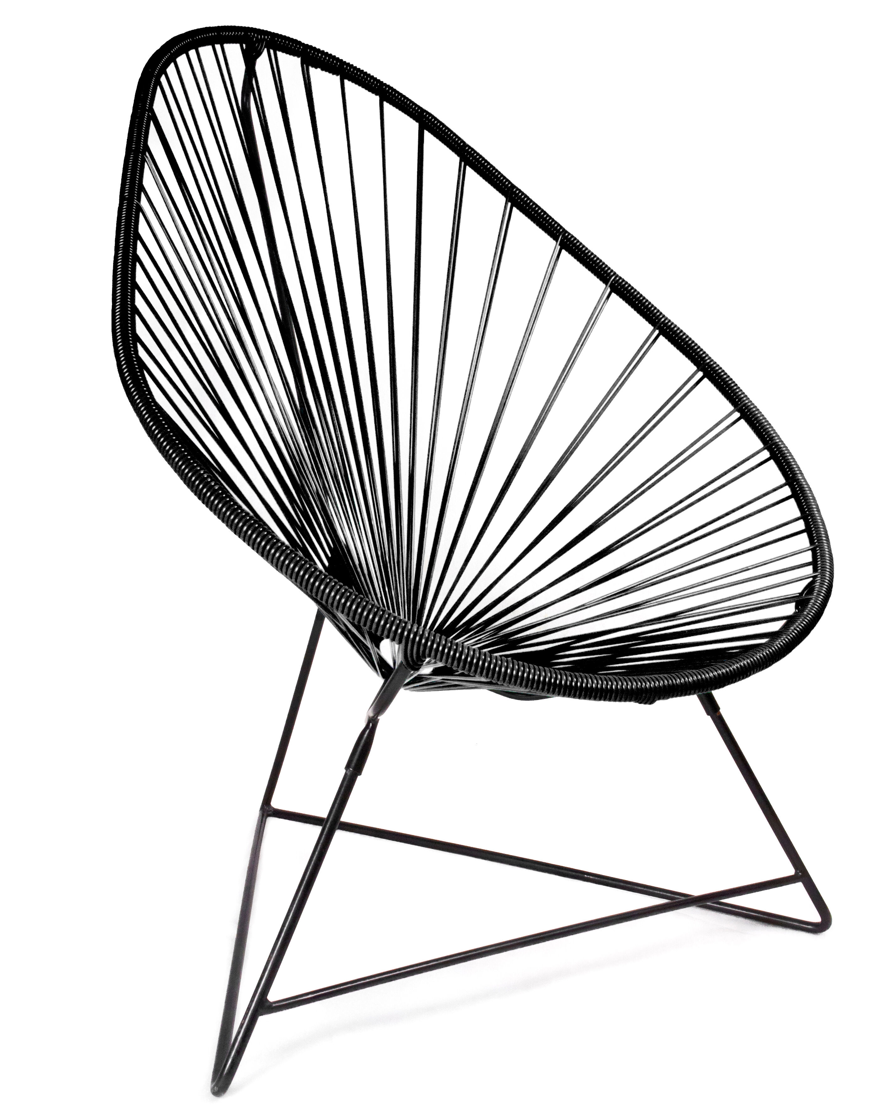 Fauteuil acapulco original noir marque boqa