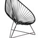 Fauteuil acapulco original noir marque boqa